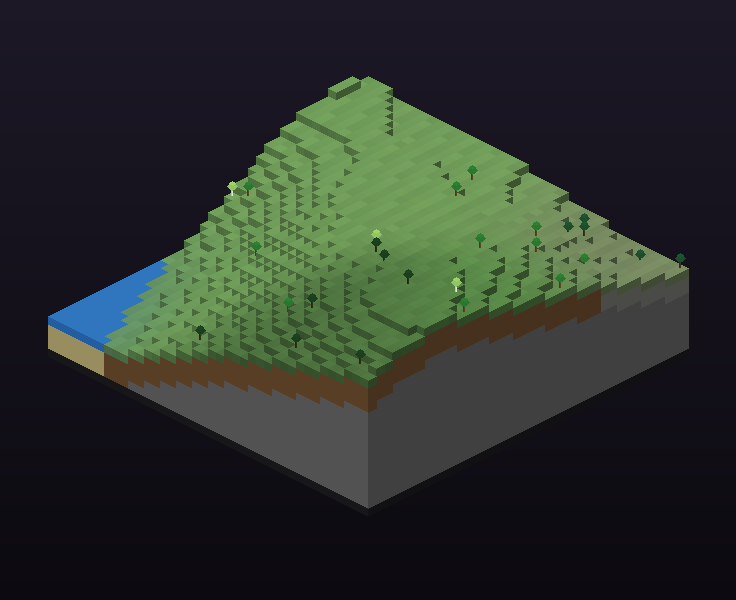 Inland terrain with mixed biomes
