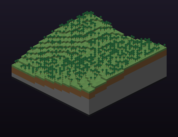 Rolling forested hills